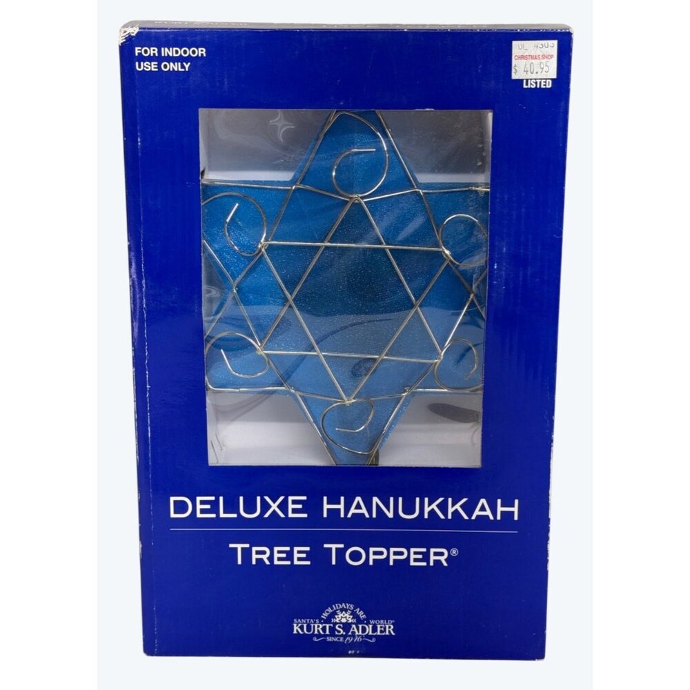 2015 Kurt S. Adler Electric LED Deluxe Hanukkah Christmas Tree Topper